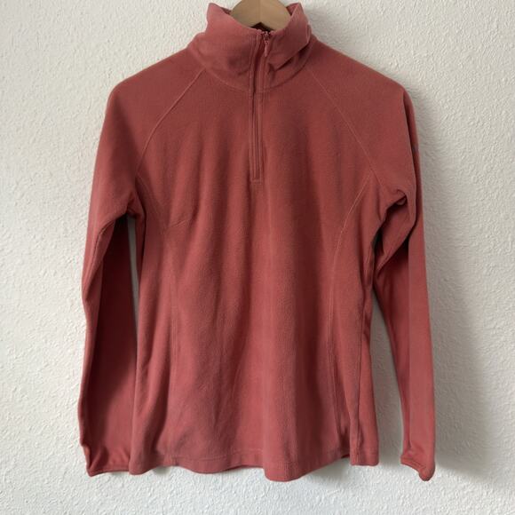 Columbia Tops - Columbia Women's Medium Coral Fleece Classic 1/4 Zip Casual Pullover